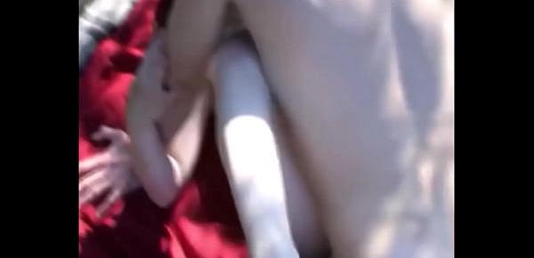  Hot amateur gets fucked outdoor, HORNY MOANING